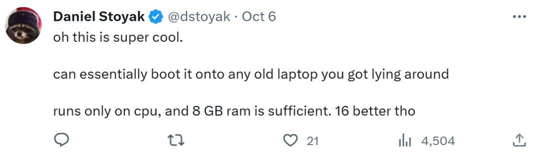 致敬TempleOS，有开发者创建了启动Llama 2的操作系统，网友：8G内存老电脑就能跑