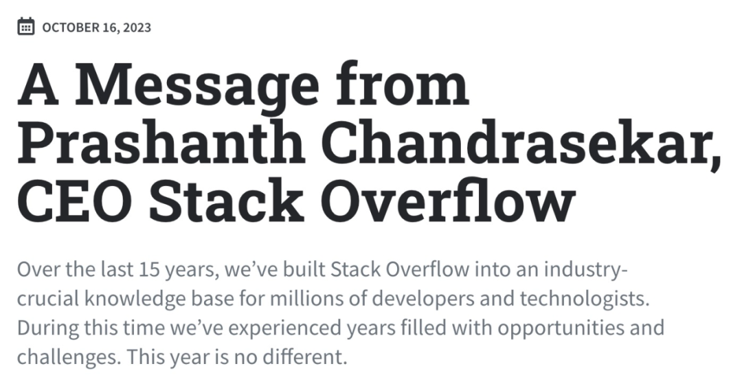 ChatGPT重压下，Stack Overflow裁员28%，为自家生成式AI工具开源节流