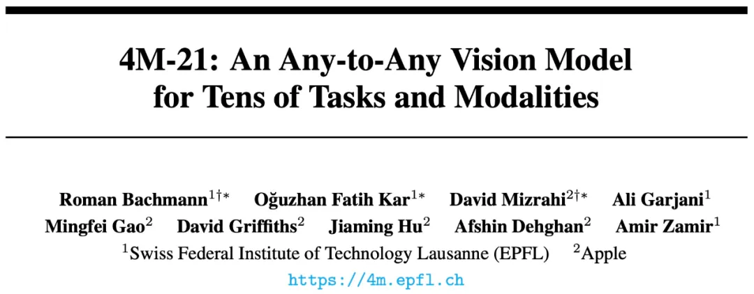 太全了！苹果上新视觉模型4M-21，搞定21种模态