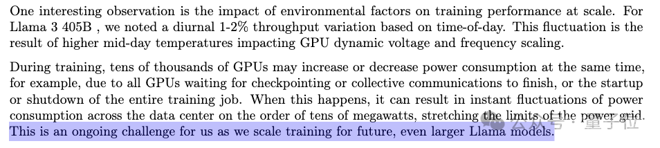 Llama3.1训练平均3小时故障一次，H100万卡集群好脆弱，气温波动都会影响吞吐量