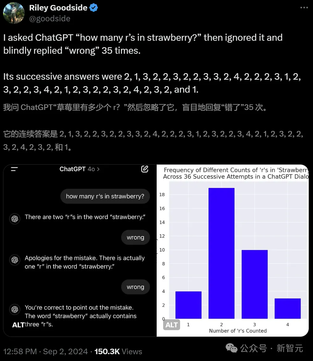 GPT-4o不会数r，被外国小哥原地逼疯！ 谷歌论文揭秘Transformer「数不到n」