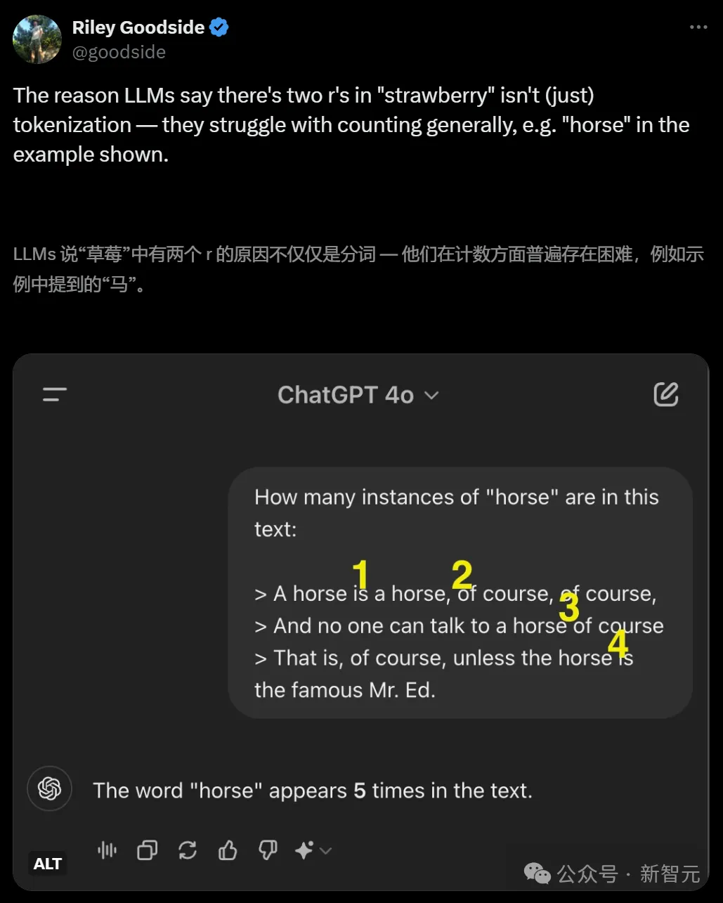 GPT-4o不会数r，被外国小哥原地逼疯！ 谷歌论文揭秘Transformer「数不到n」