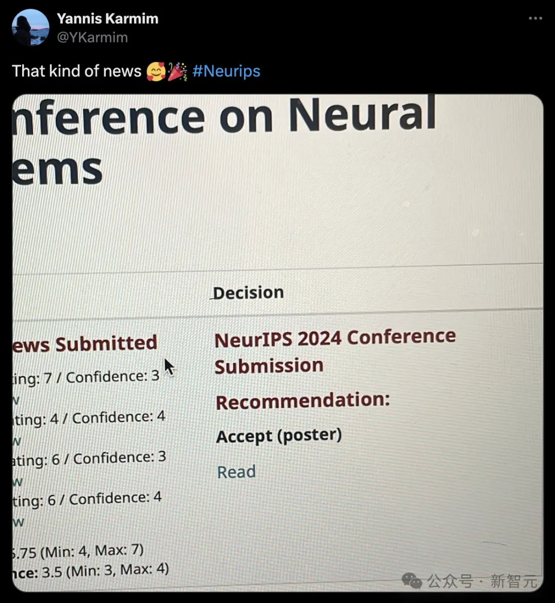 NeurIPS 2024评审结果公布！AI大佬晒出成绩单，又是被吐槽最严重的一届​