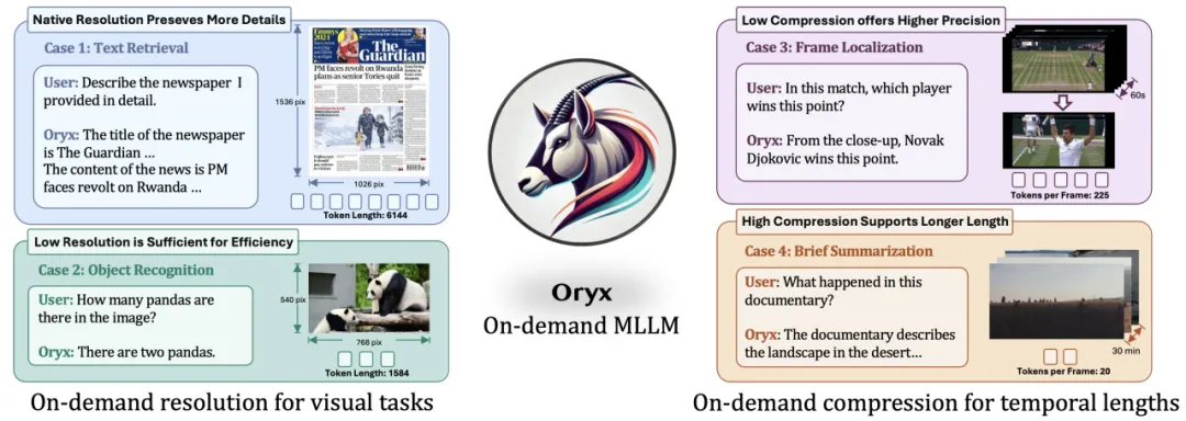 长短大小样样精通！原始分辨率、超长视频输入：更灵活的全开源多模态架构Oryx