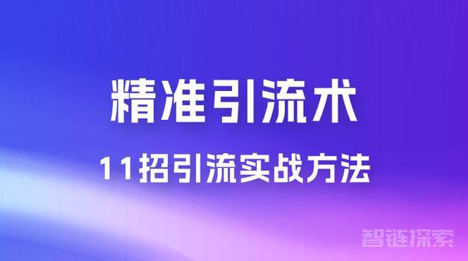 精准引流术：11招引流实战方法，让你私域流量加到爆