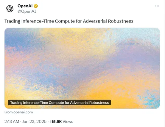 刚刚，OpenAI发布o1模型新突破，推理时间增强对抗鲁棒性