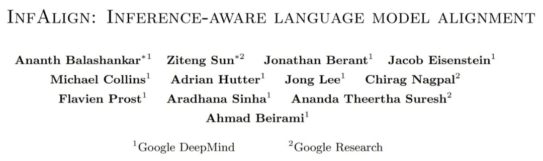 执行推理时能对齐语言模型吗？谷歌InfAlign带来一种对齐新思路