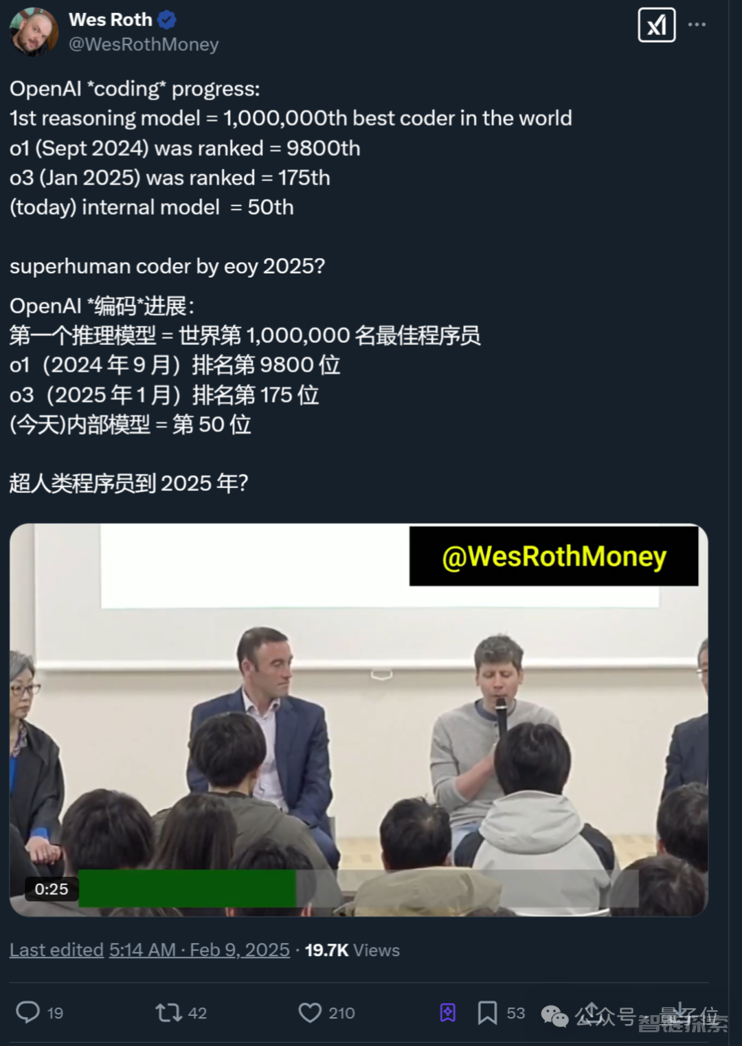 OpenAI内部模型曝光！编程能力跻身全球Top50程序员，年底不再有人类对手