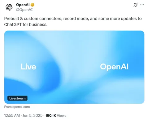 OpenAI深夜宣布ChatGPT支持MCP、会议记录，万物互联时代来了！
